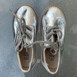 ZARA BABY Girls Silver Shoes first walker